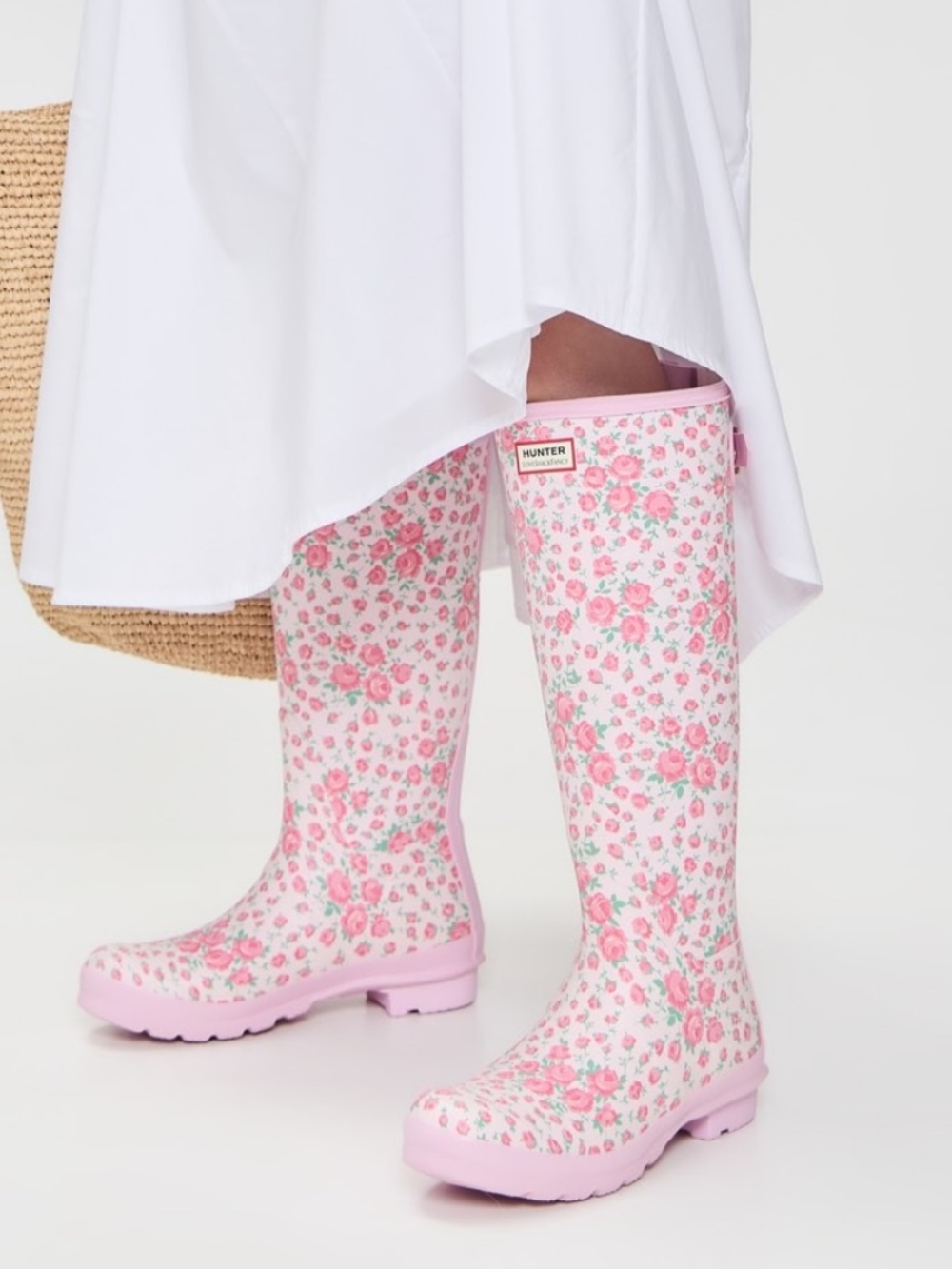 Hunter x LoveShackFancy Original Tall Waterproof Signature Floral Rain Boots 7